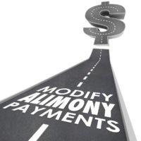 Modify Alimony Payments on Road with dollar sign