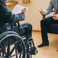 After car accident and rehabilitation, a businessman can return to work again.The company which employing disable people will receive tax deductions benefits.