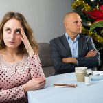 Family conflict in the New Year holidays. High quality photo