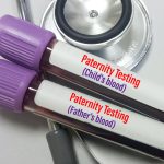 Paternity testing by DNA sequencing of Father's and children's blood sample.