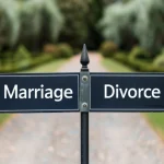 decision-point-marriage-or-divorce-signpost-at-a-crossroads-in-a-serene-park-setting