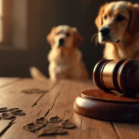 wooden-gavel-on-rustic-table-next-to-paw-prints wooden-gavel-on-rustic-table-next-to-paw-prints